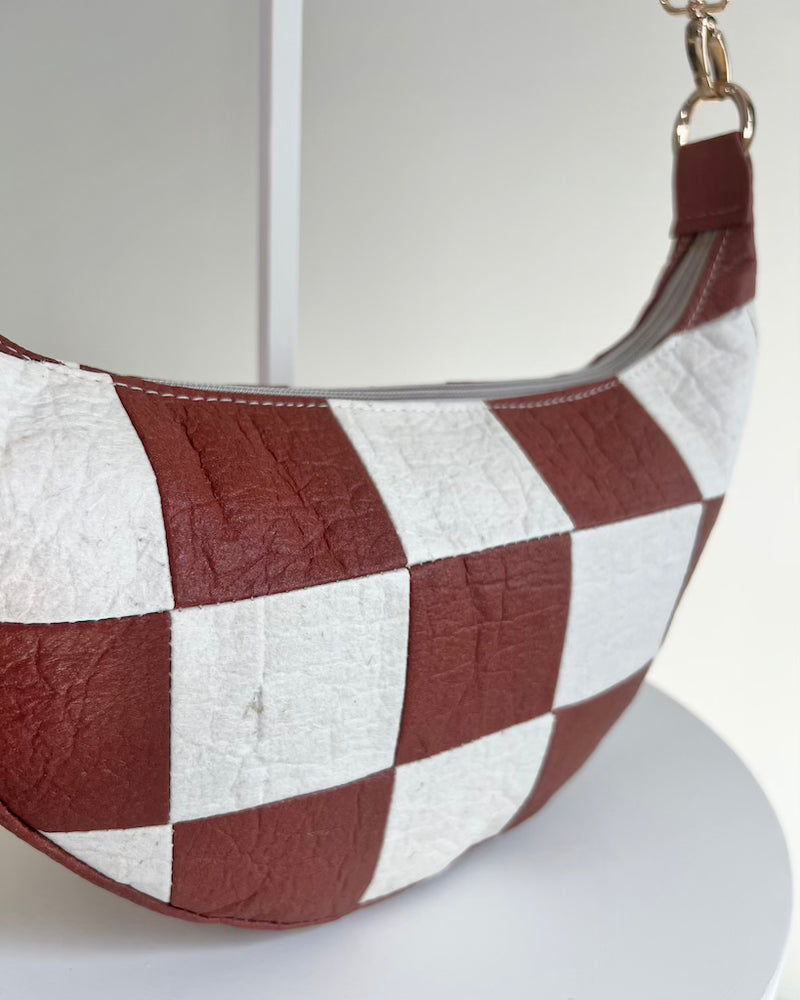 Milo, Checkered Patchwork Canela/Natural